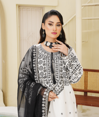 Ash White – Embroidered 3-Piece